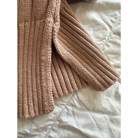 PacSun LA Hearts Ellie Cropped Crew Neck Sweater Taupe Large New - Picture 6 of 11